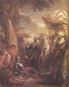 Benjamin West The Death of Chevalier Bayard (mk25) oil on canvas